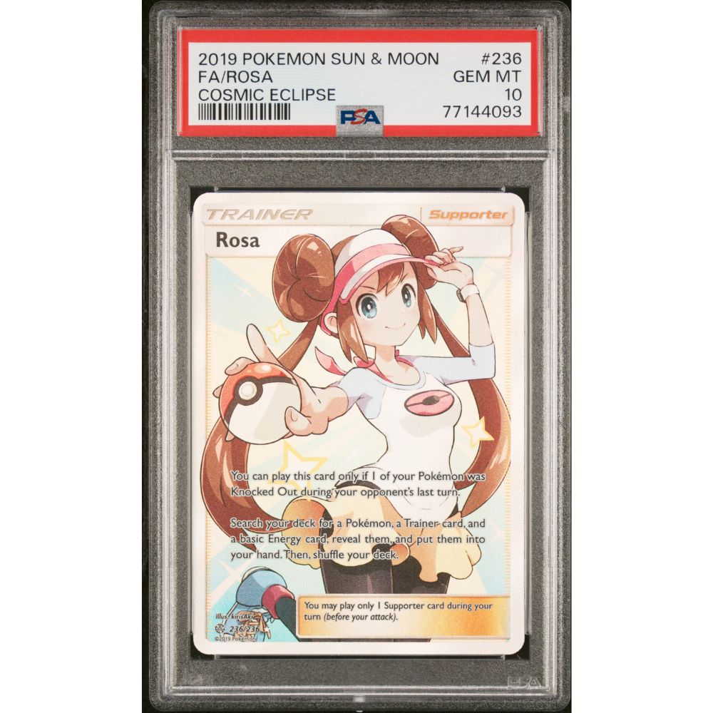 2019 Pokemon Sun & Moon Cosmic Eclipse #236 Fa/Rosa Cosmic Eclipse PSA 10
