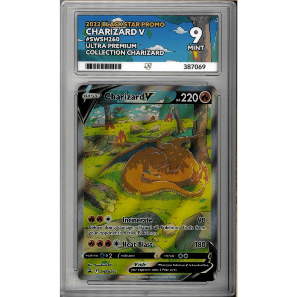 2022 Charizard V SWSH260 Sword & Shield Black Star Promo ACE GRADED 9