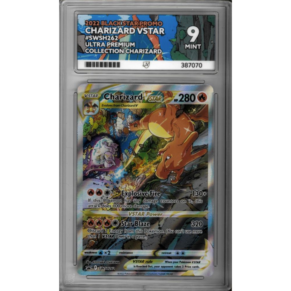 2022 Charizard VSTAR SWSH262 Sword & Shield Black Star Promo ACE GRADED 9