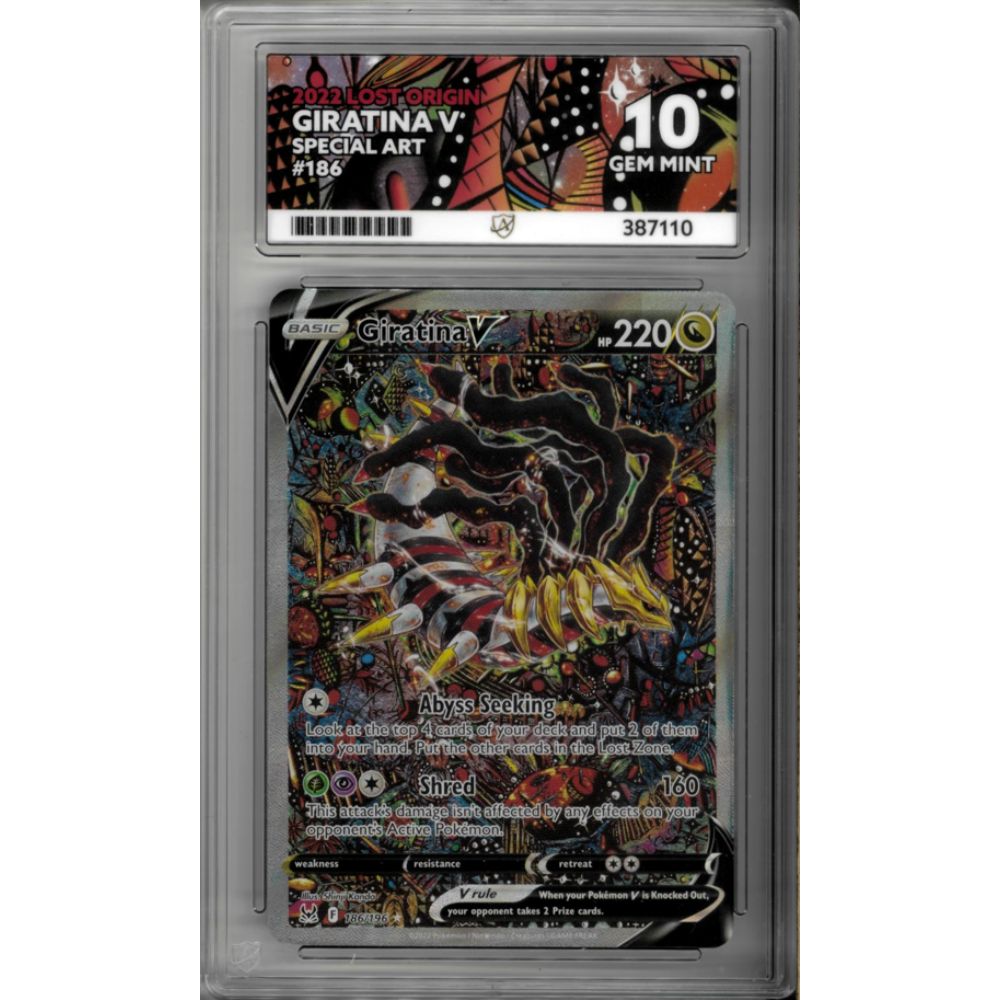 2022 Giratina V 186 Lost Origin ACE GRADED 10
