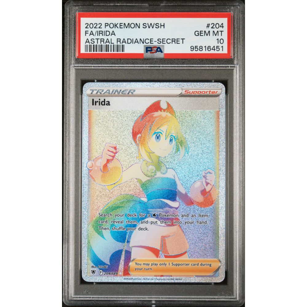 2022 Pokemon Sword & Shield Astral Radiance #204 Fa/Irida Astral Radiance-Secret PSA 10