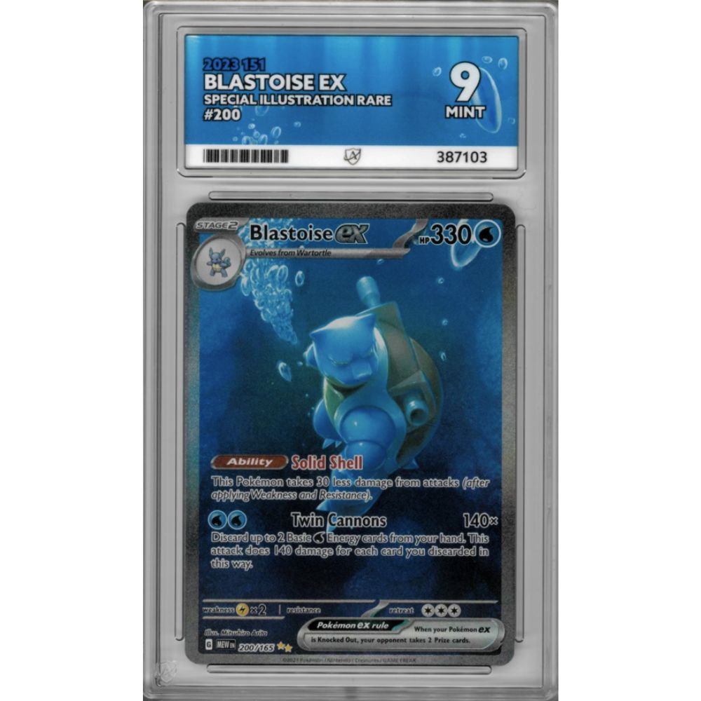 2023 Blastoise EX 200 151 ACE GRADED 9