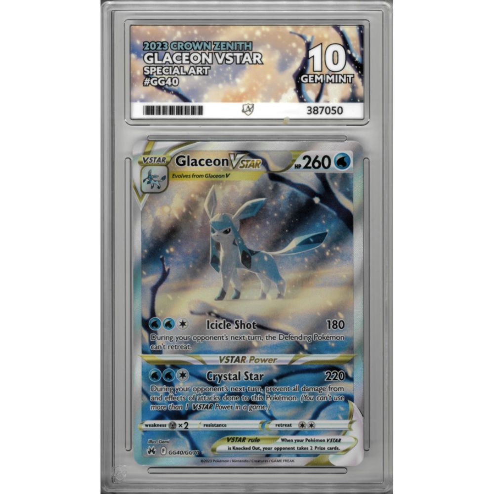 2023 Glaceon VSTAR GG40 Crown Zenith ACE GRADED 10