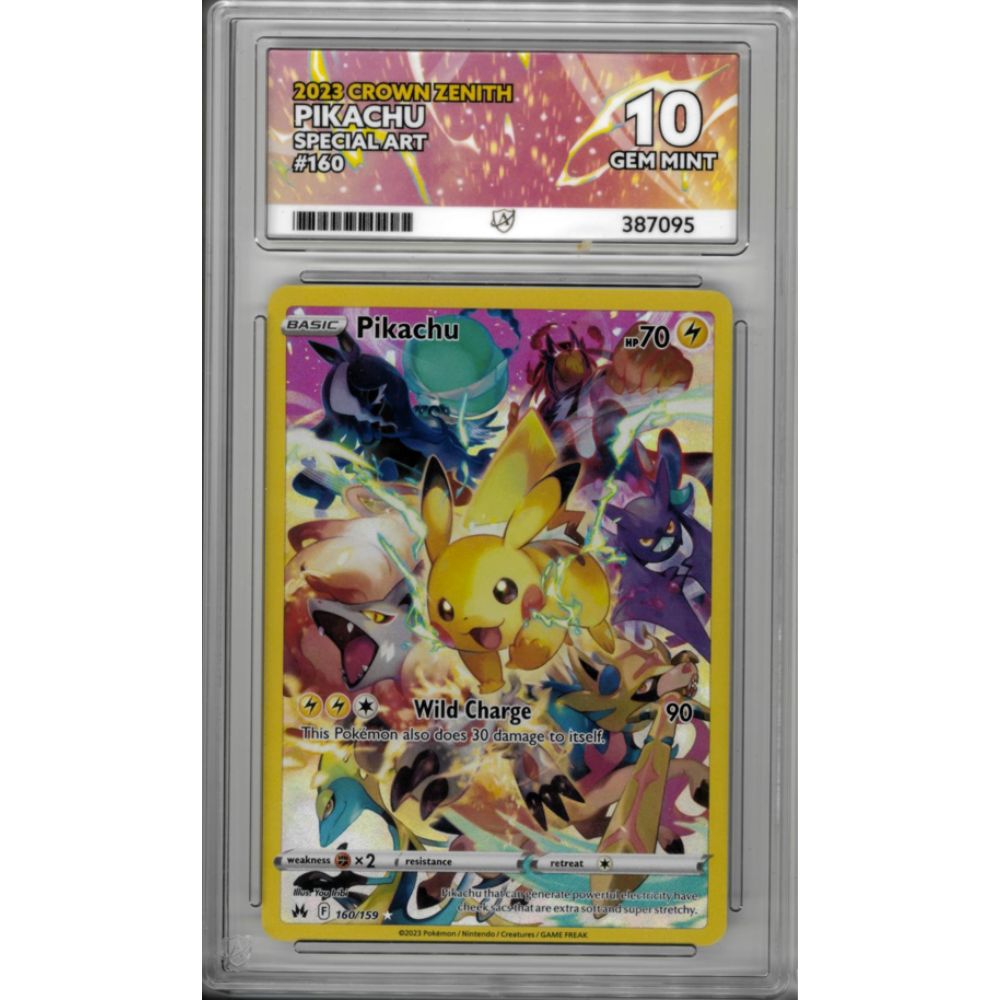 2023 Pikachu 160 Crown Zenith ACE GRADED 10