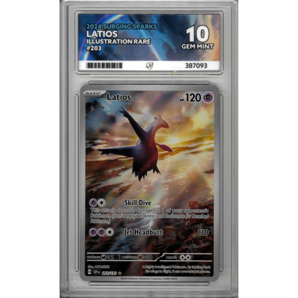 2024 Latios 203 Surging Sparks ACE GRADED 10