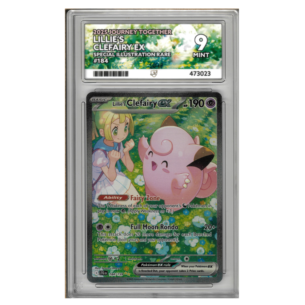 2025 Lillie's Clefairy ex 184 Journey Together ACE GRADED 9