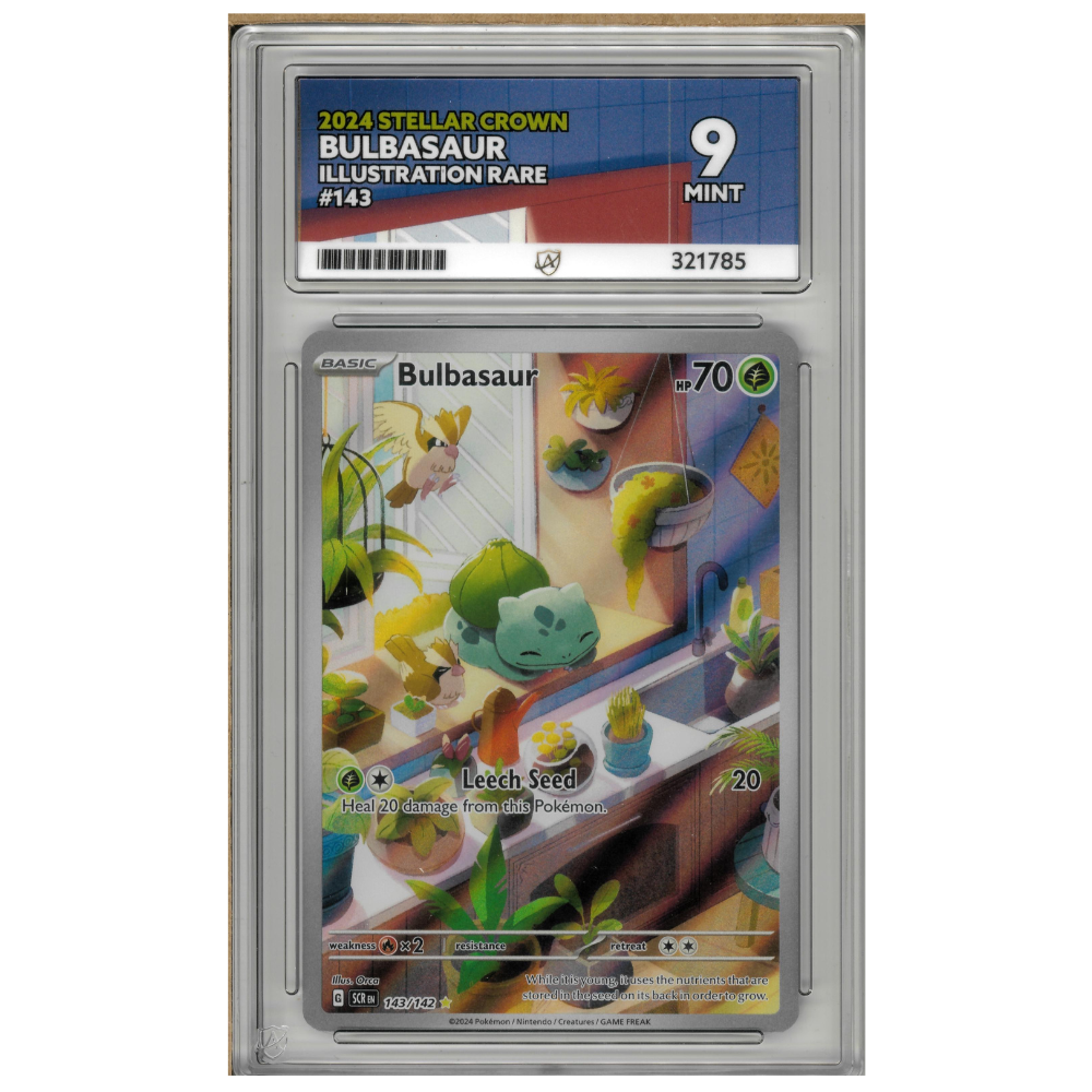 Pokemon Bulbasaur 143 Stellar Crown ACE GRADED 9