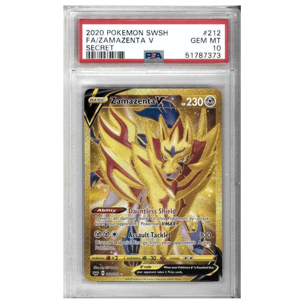 Pokemon Zamazenta V 212 SWSH PSA GRADED 10