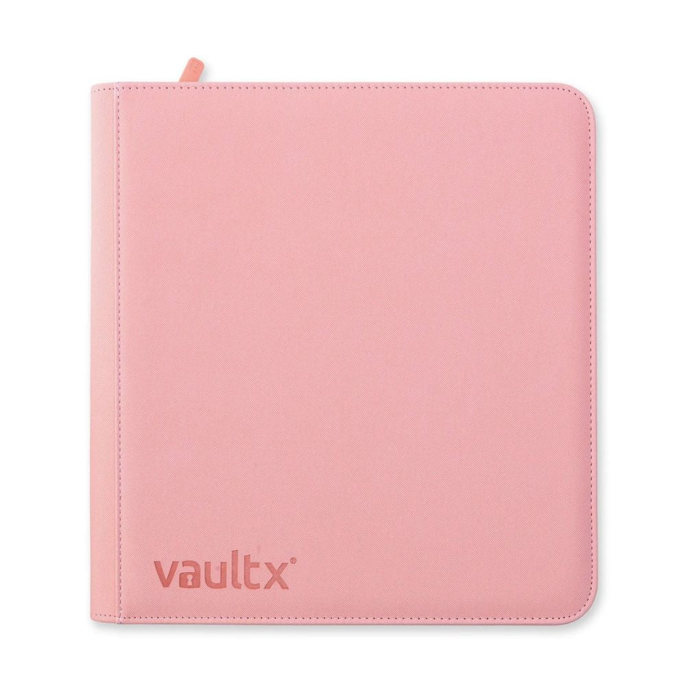 Vault X 12 Pocket Pastel Pink Sideloading Zip Binder