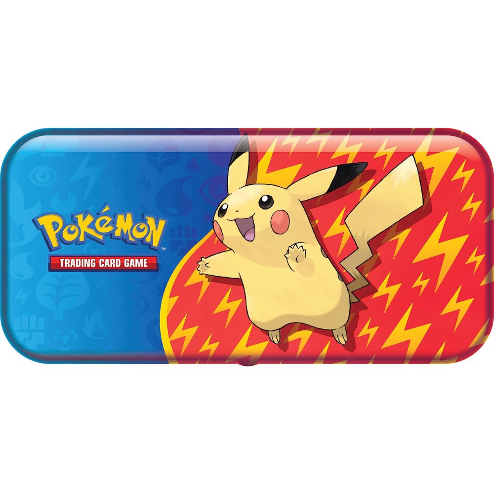 Pokemon EMPTY Pikachu Eraser Pencil Case Tin