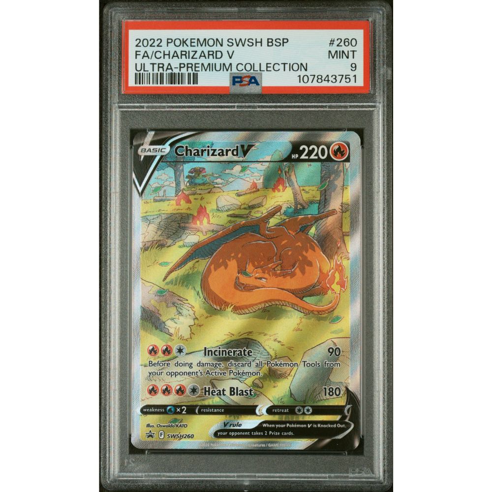 2022 Pokemon Swsh Black Star Promo #260 Fa/Charizard V Ultra-Premium Collection PSA 9