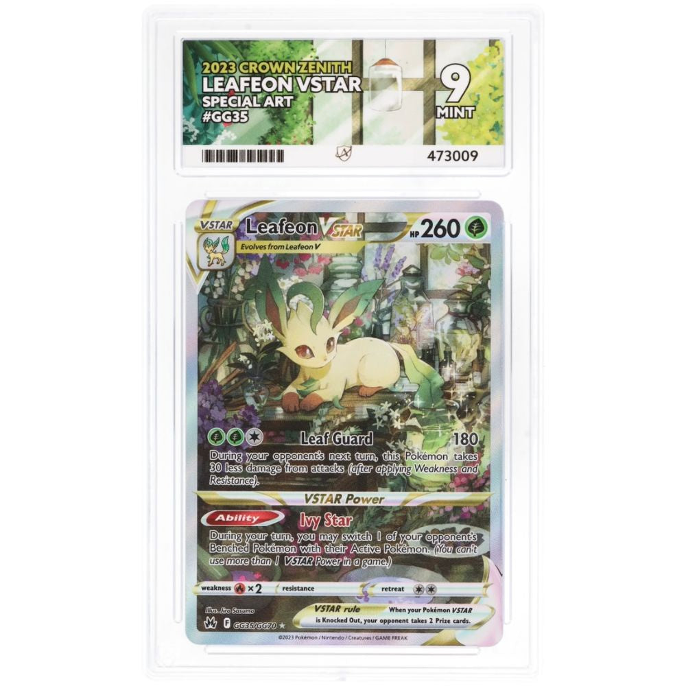 2023 Pokémon Crown Zenith Leafeon VSTAR GG35/GG70 – Galarian Gallery – ACE Mint 9