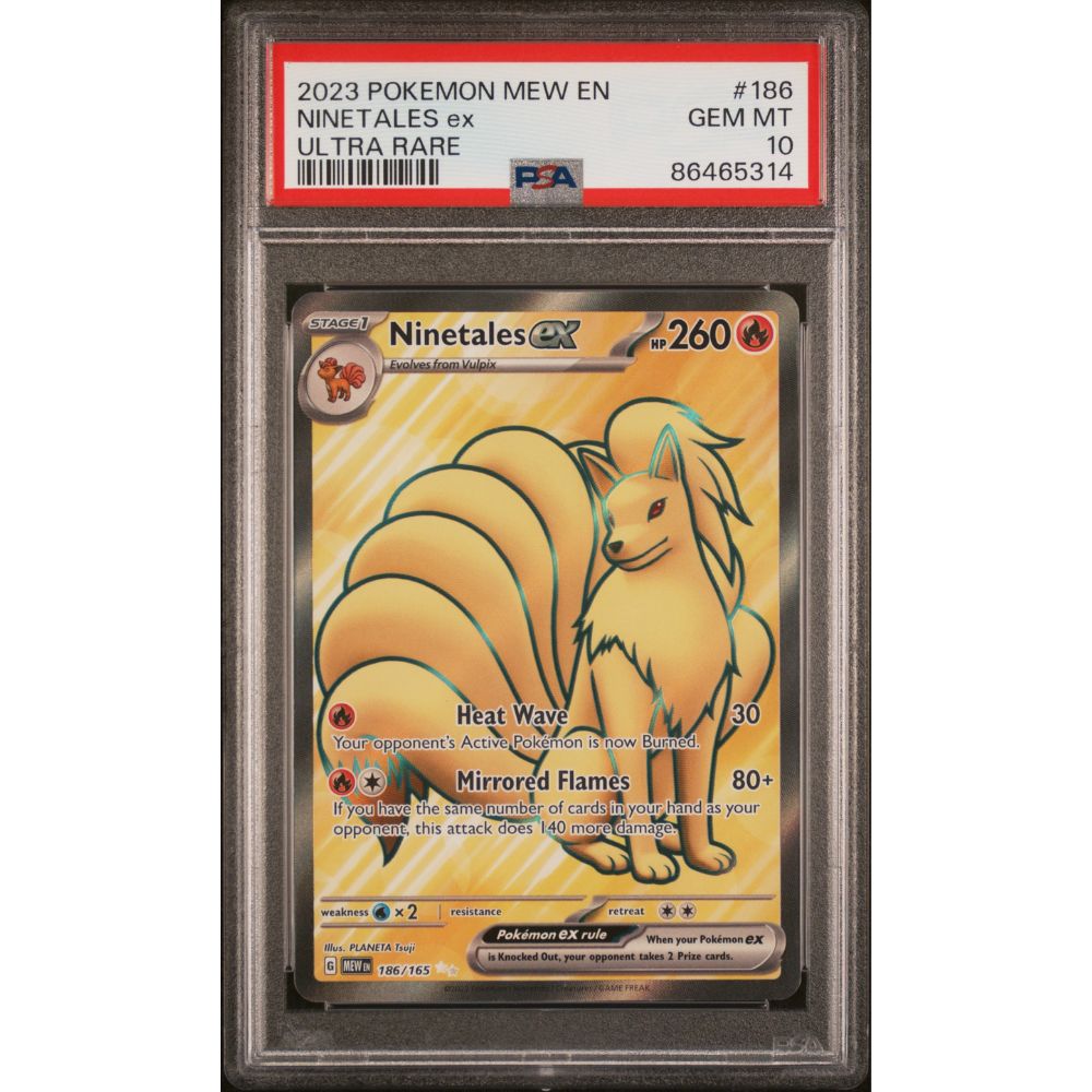 2023 Pokemon Mew En-151 #186 Ninetales Ex Ultra Rare PSA 10