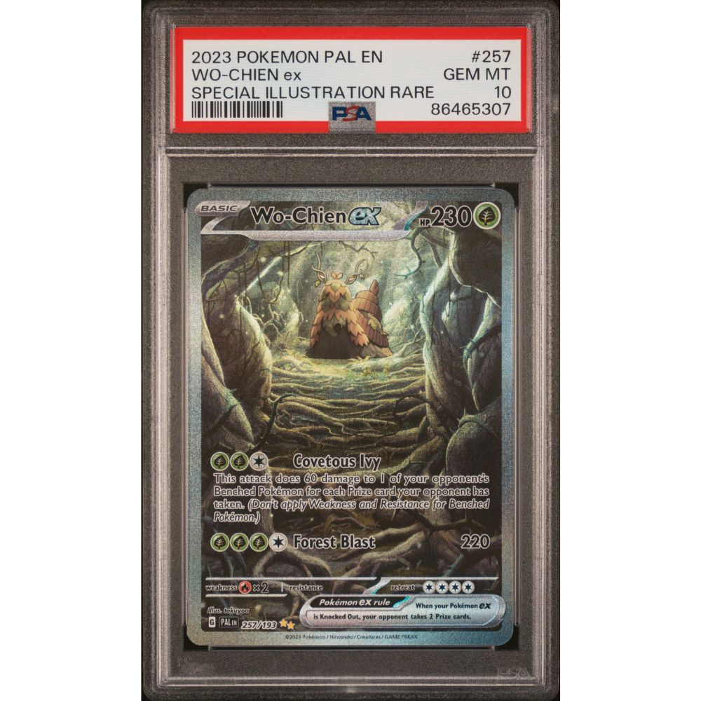 2023 Pokemon Pal En-Paldea Evolved #257 Wo-Chien Ex Special Illustration Rare PSA 10