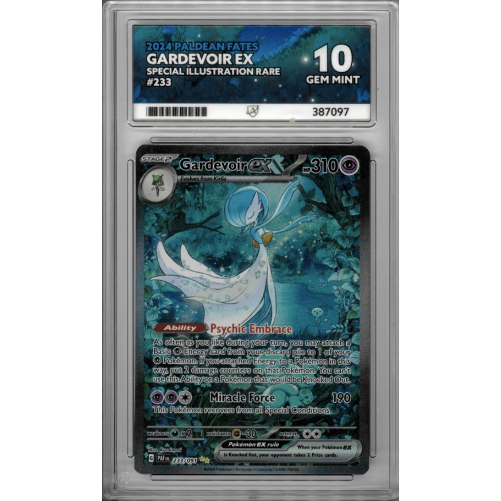 2024 Gardevoir EX 233 Paldean Fates ACE GRADED 10