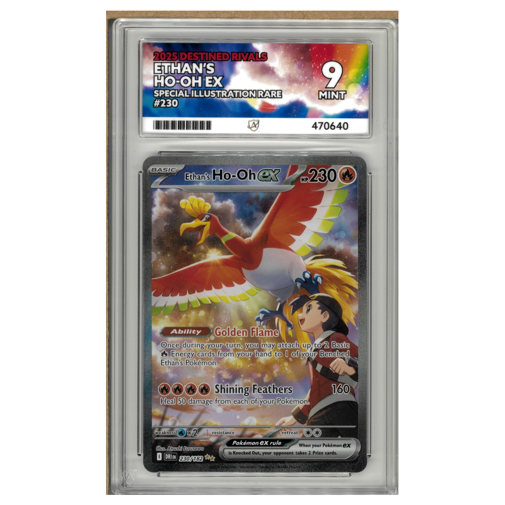 2025 Ethans Ho-Oh EX 230 Destined Rivals ACE GRADED 9