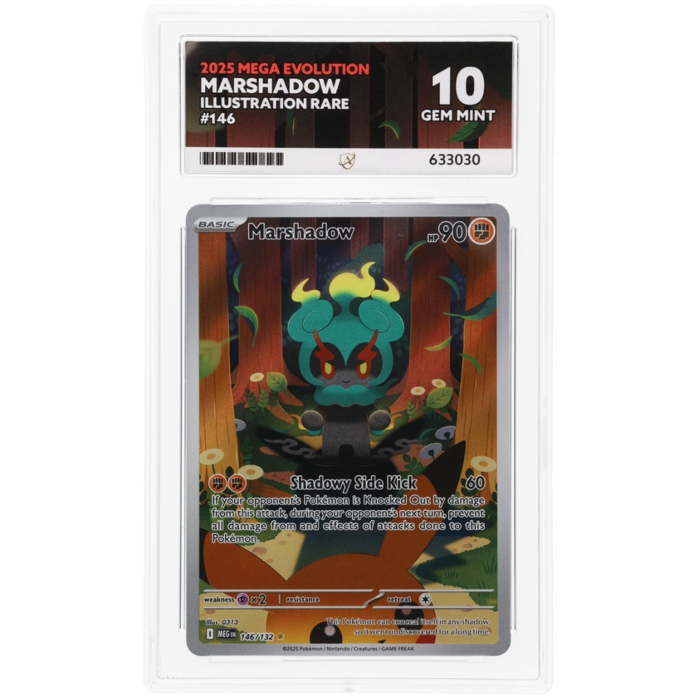 2025 Pokémon Mega Evolution Marshadow 146/132 – Illustration Rare – ACE Gem Mint 10