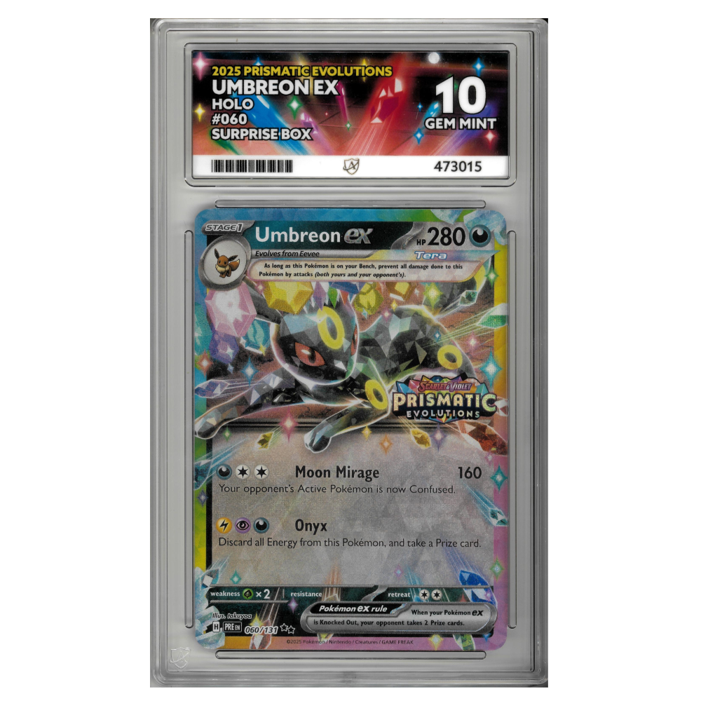2025 Umbreon EX Surpirse Box Stamp 60 Prismatic Evolutions ACE 10