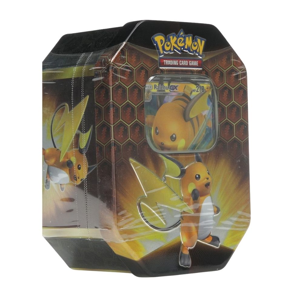 Pokemon Sun & Moon Hidden Fates Raichu GX Tin