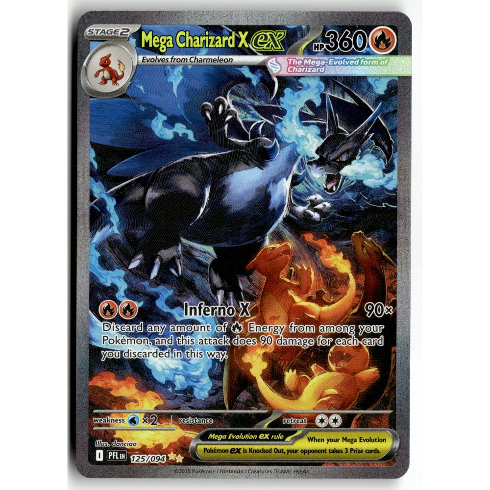 Pokemon Mega Charizard X ex 125/094 Phantasmal Flames NM