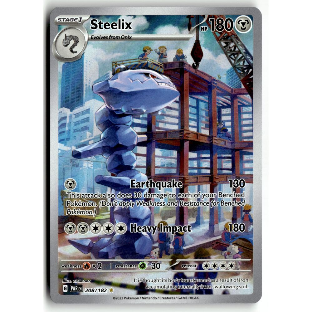 Pokemon Steelix 208/182 Illustration Rare Paradox Rift NM