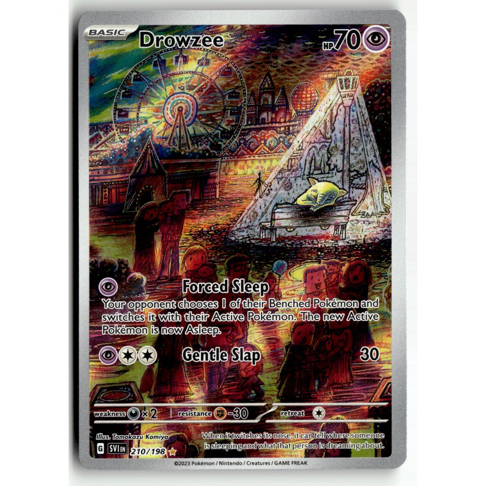 Pokemon Drowzee 210/198 Illustration Rare Scarlet & Violet NM