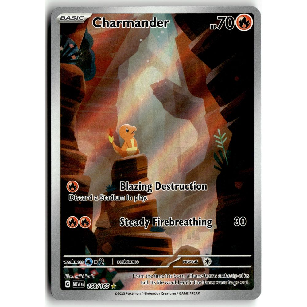 Pokemon Charmander 168/165 Illustration Rare 151 NM
