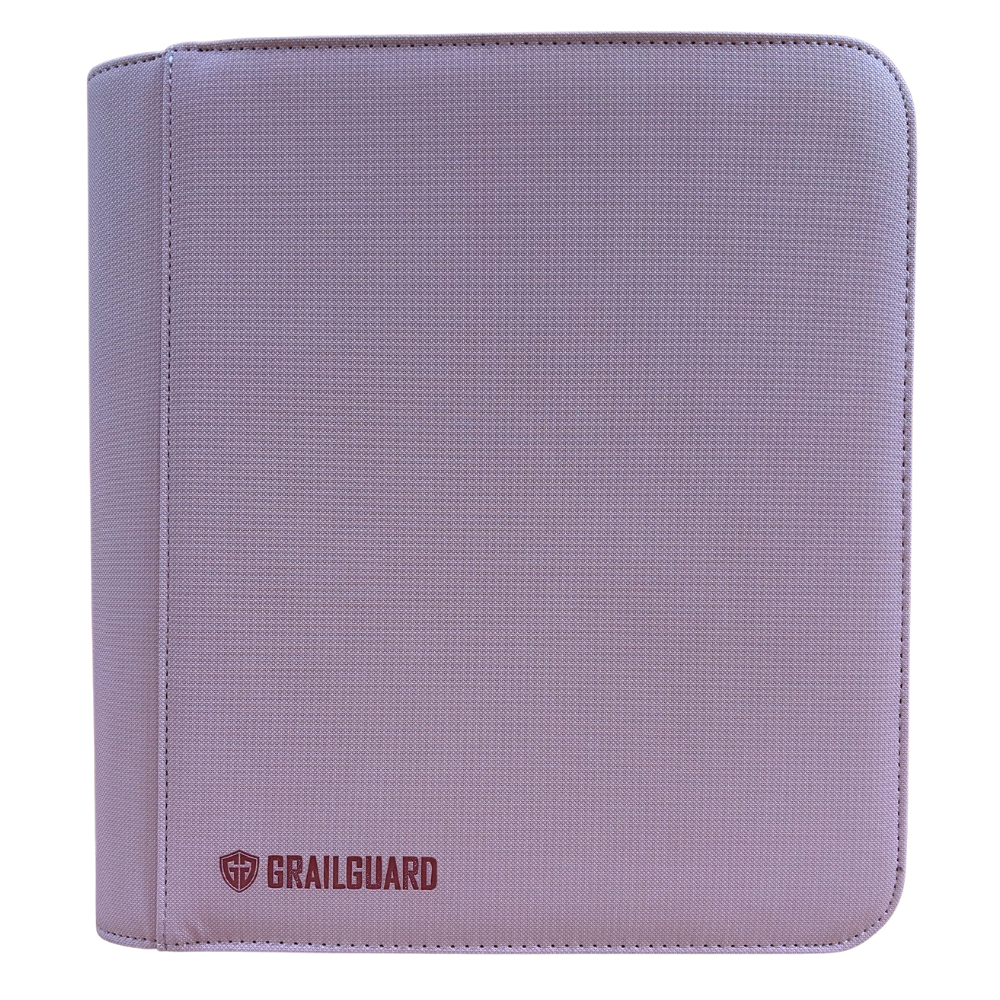 Grailguard Premium Pink 4 Pocket Toploader Zip Binder