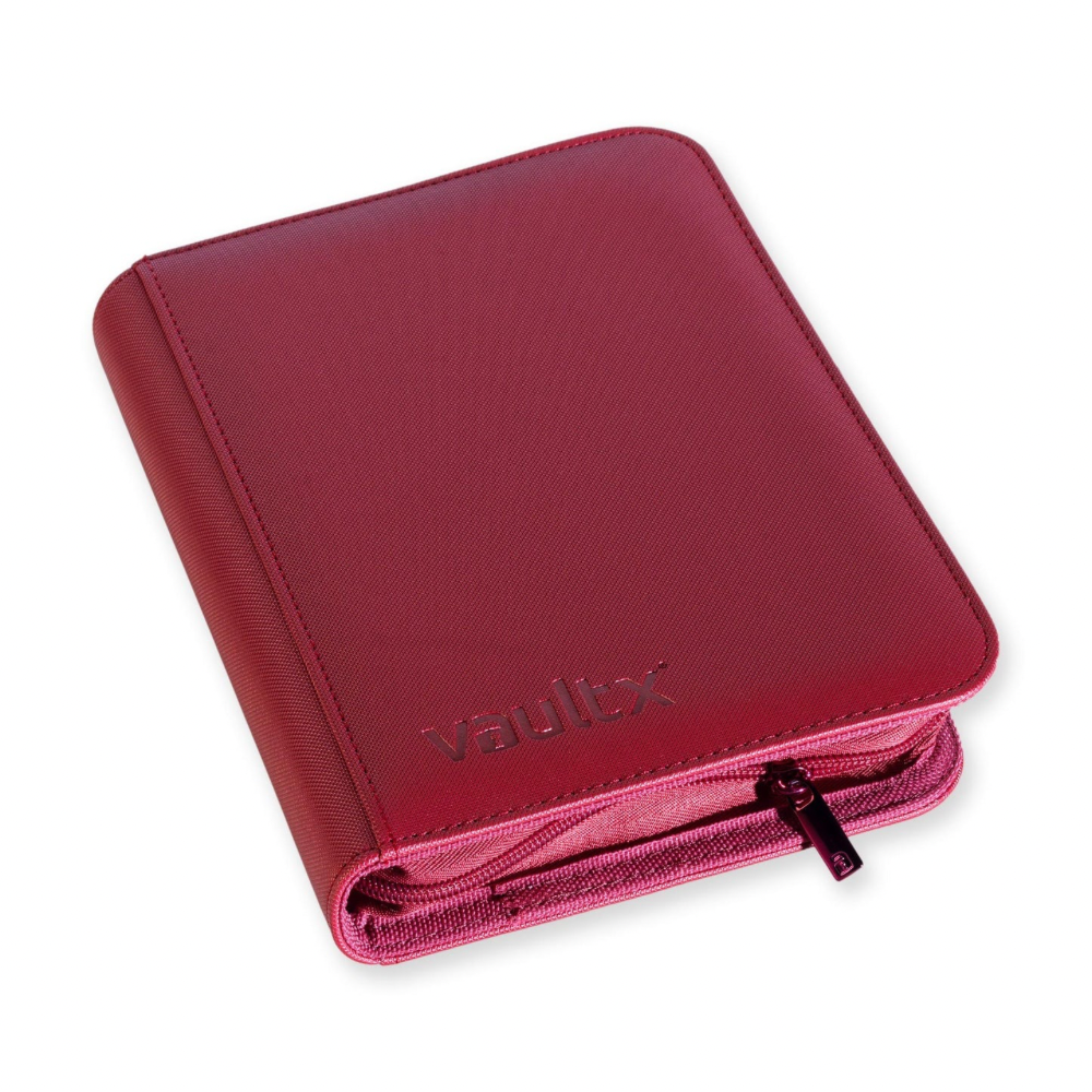 Vault X 4 Pocket Sideloading Zip Binder Metallic Red