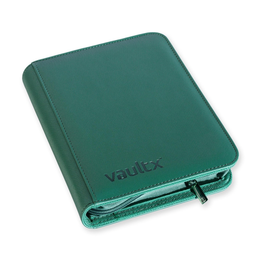 Vault X 4 Pocket Sideloading Zip Binder Metallic Green