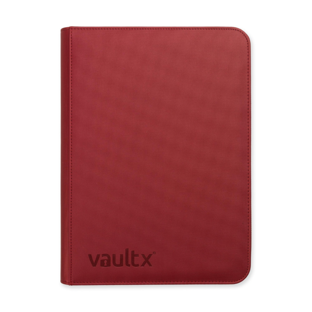 Vault X 9 Pocket Sideloading Zip Binder Metallic Red