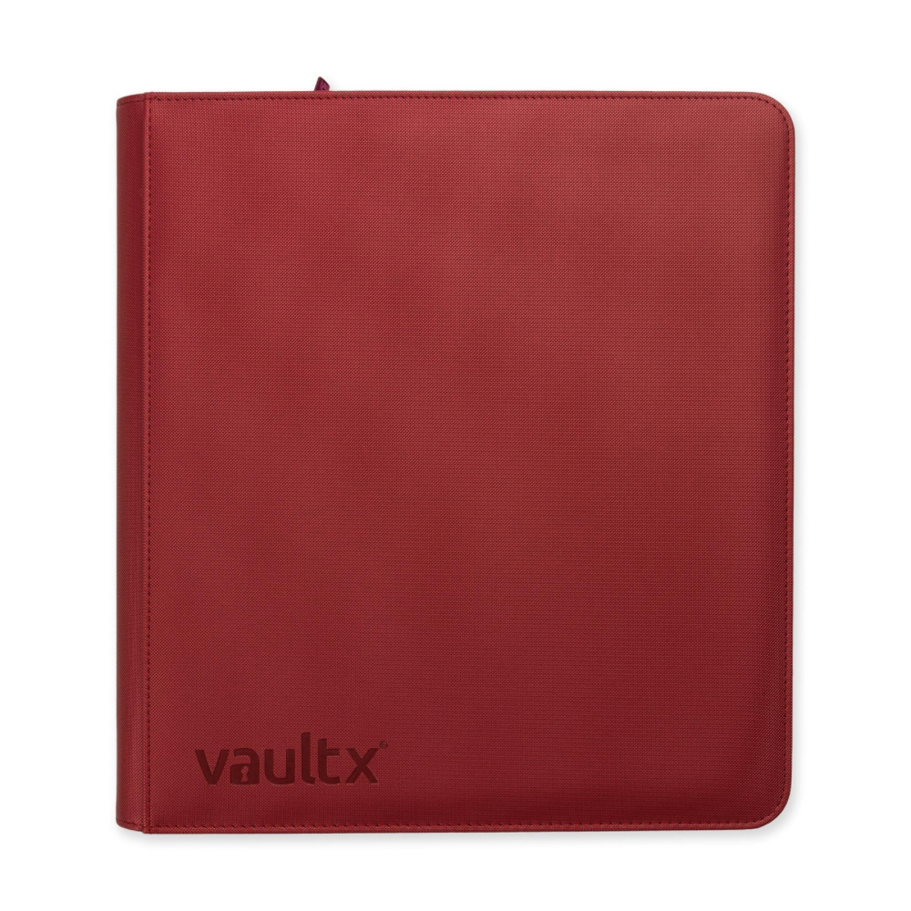 Vault X 12 Pocket Sideloading Zip Binder Metallic Red