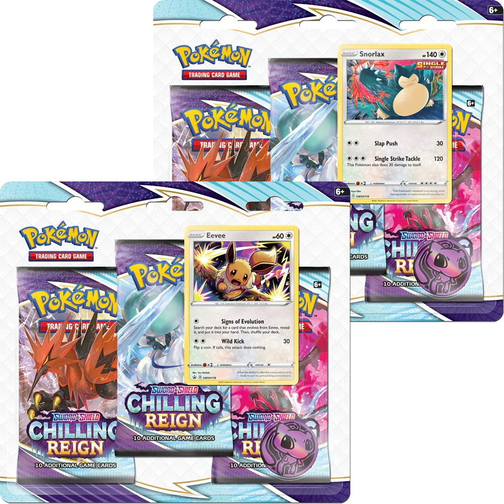 Pokemon Sword & Shield Chilling Reign Triple Blister Pack