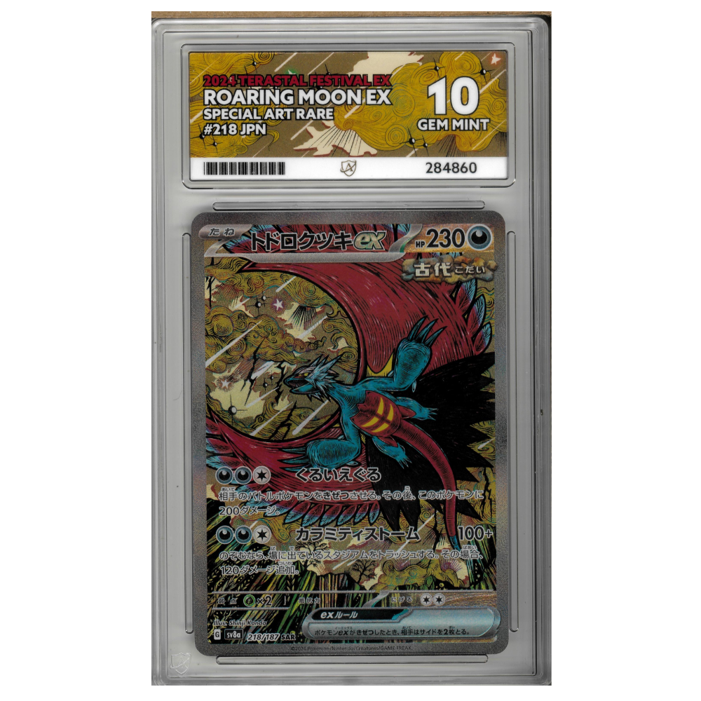Japanese 2024 Roaring Moon ex 218 Terastal Festival ACE GRADED 10