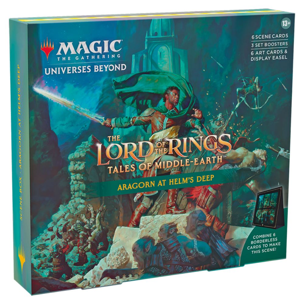 Magic the Gathering Lord of the Rings Tales of Middle Earth Holiday Scene Box Aragorn At Helms Deep