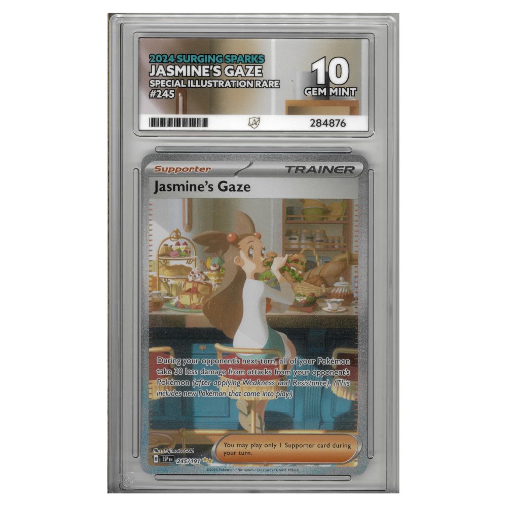 Pokemon 2024 Jasmine's Gaze 245 Surging Sparks ACE GRADED 10