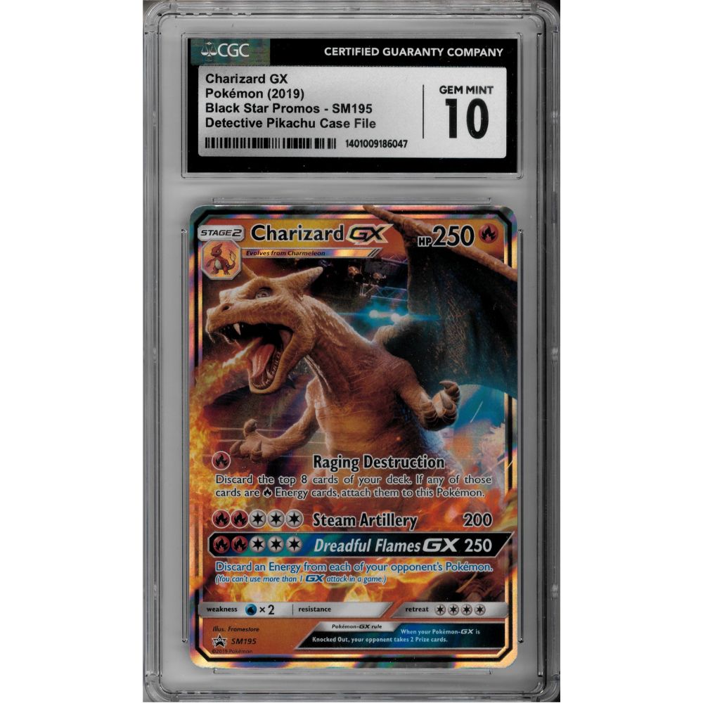 Pokemon Charizard GX SM195 Black Star Promo CGC 10
