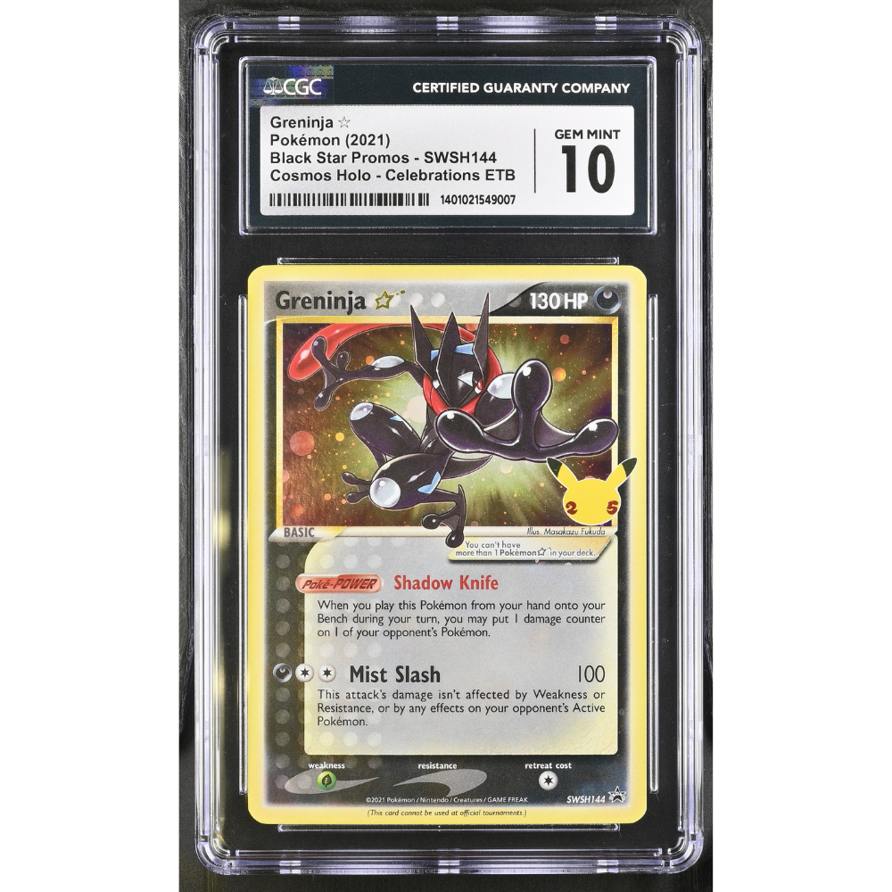 Pokemon Gold Star Greninja SWSH144 Black Star Promo CGC 10
