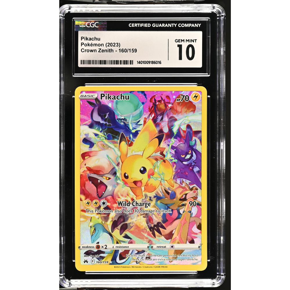 Pokemon Pikachu 160 Crown Zenith CGC 10