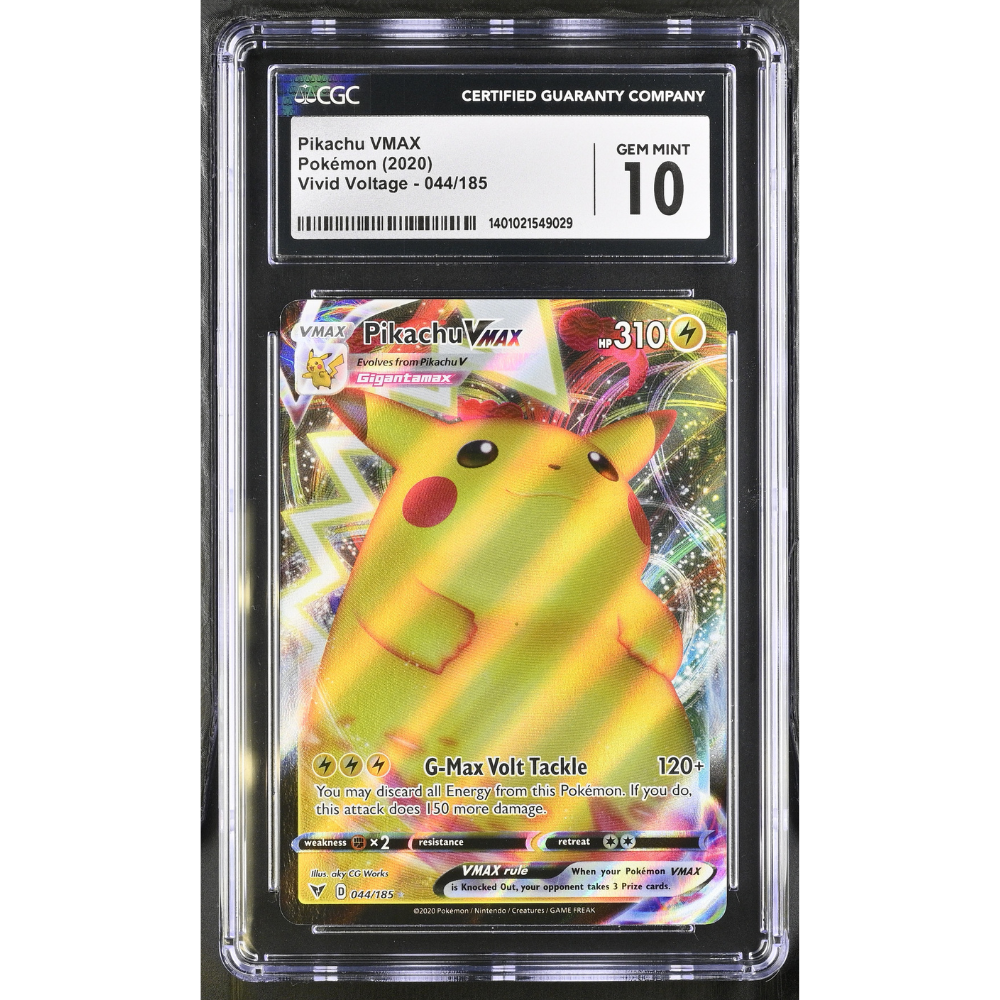 Pokemon Pikachu VMAX 044 Vivid Voltage CGC 10
