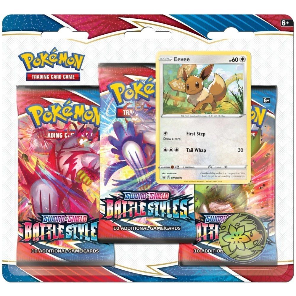 Pokemon Sword & Shield Battle Styles Triple Blister Pack (Eevee Promo)