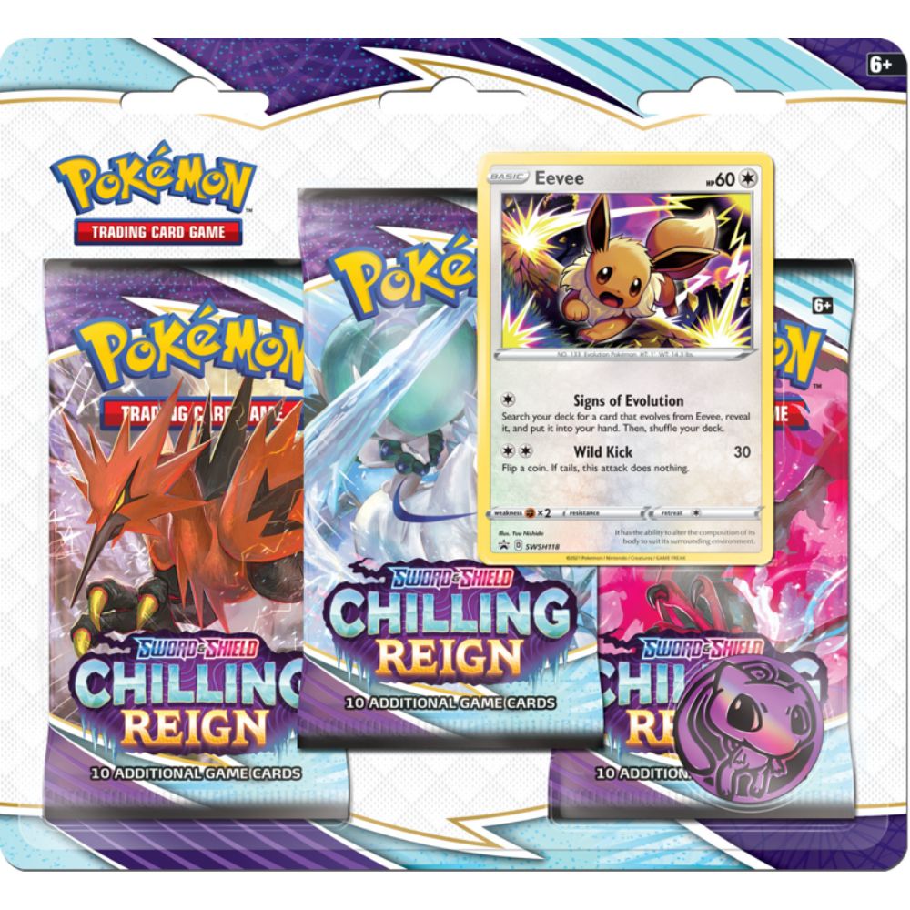 Pokemon Sword & Shield Chilling Reign Triple Blister Pack (Eevee)
