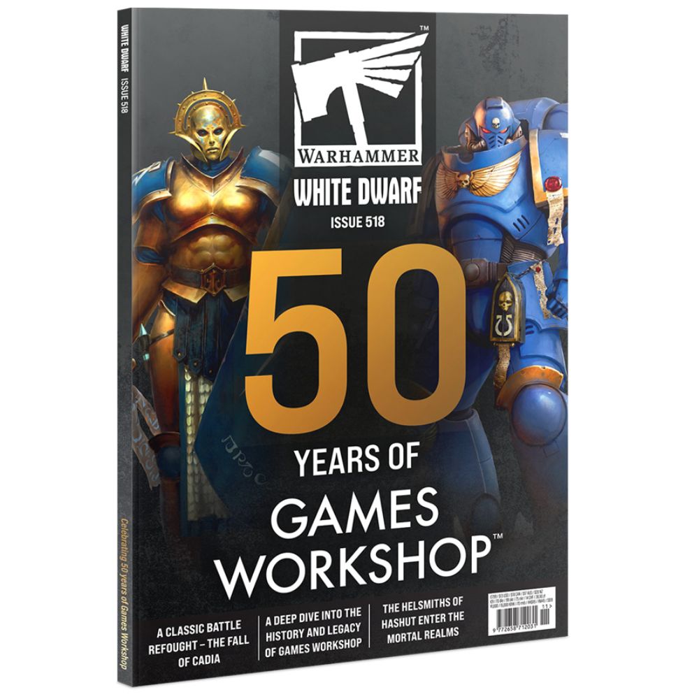 Warhammer White Dwarf 50 Years  Of Games Workshop Issue 518
