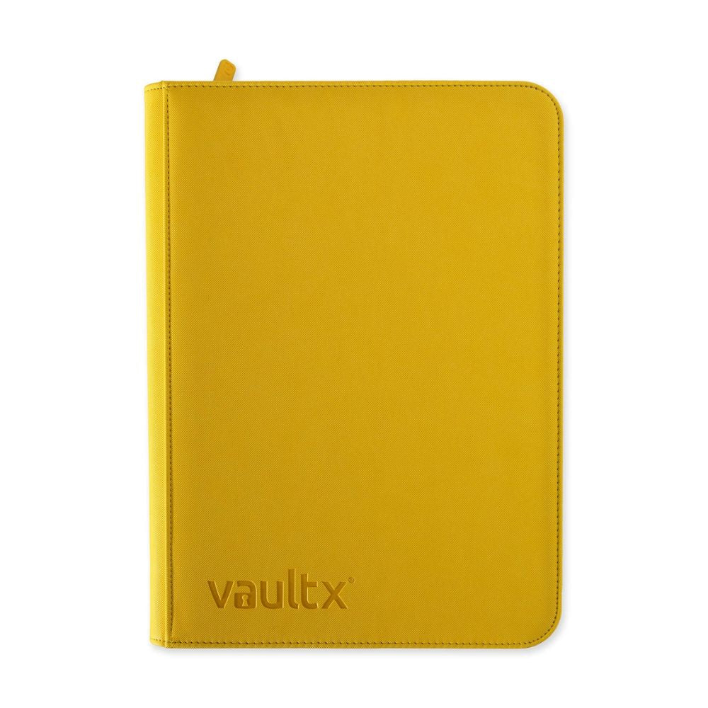 Vault X 9 Pocket Yellow Sideloading Zip Binder