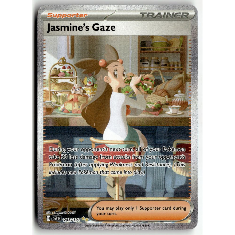 Pokemon Jasmine's Gaze 245/191 Special Illustration Rare Surging Sparks NM