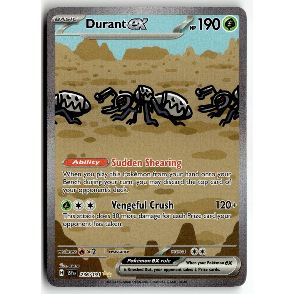 Pokemon Durant ex 236/191 Special Illustration Rare Surging Sparks NM