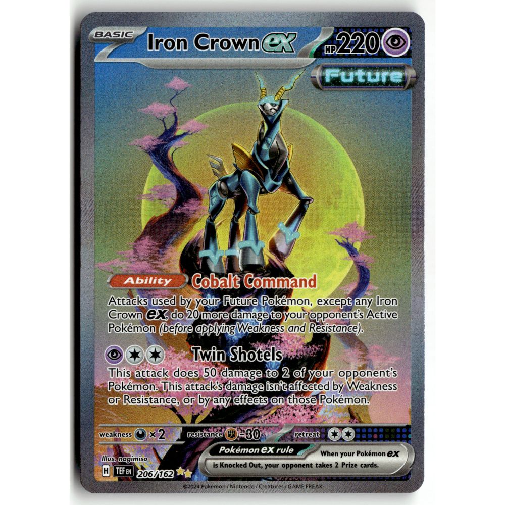 Pokemon Iron Crown ex 206/162 Special Illustration Rare Temporal Forces NM