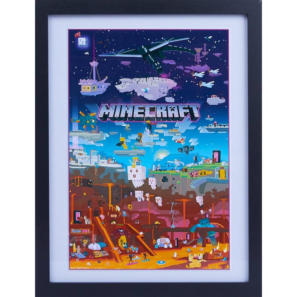 Minecraft World Framed Print