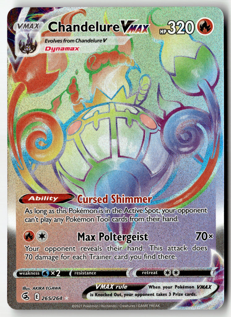 Pokemon - Chandelure VMAX 265 - Fusion Strike - Near Mint