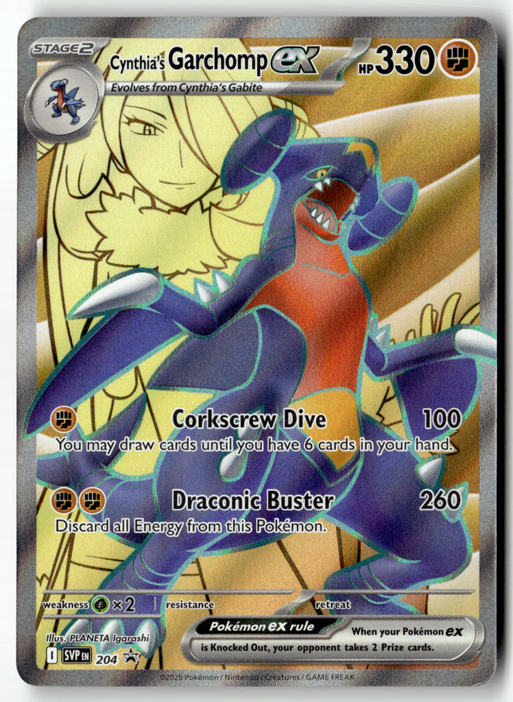 Pokemon - Cynthia's Garchomp ex 204 - Scarlet & Violet Promos - Near Mint